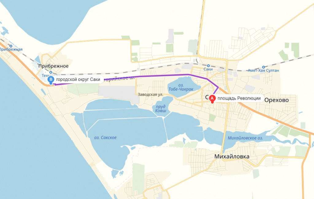 Карта проезда к музею Кара-Тобе